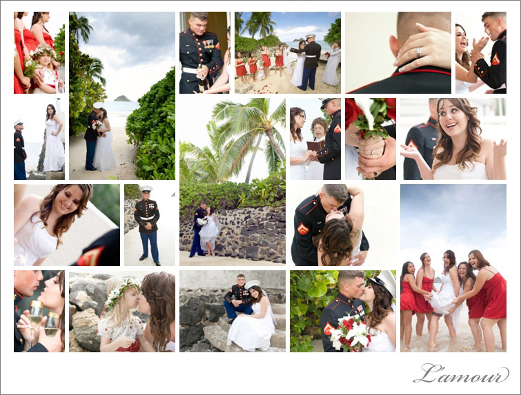 Military Wedding Photography on Lanikai Beach Oahu Hawaii
