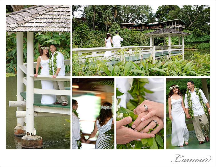Hawaii Wedding Photography at Haleiwa Joe's and Haiku Gardens