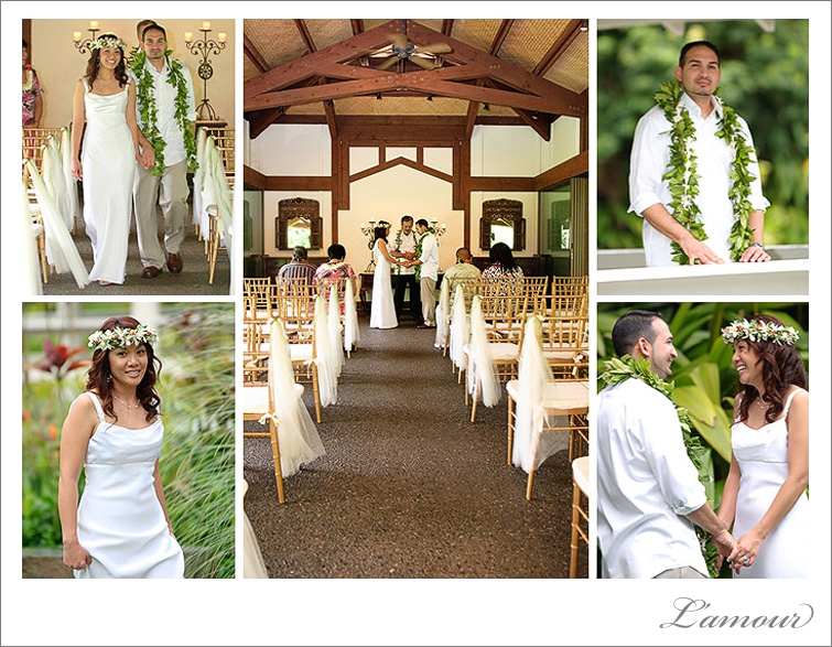Haiku Garden Wedding ceremony and Haleiwa Joe's reception on Oahu Hawaii