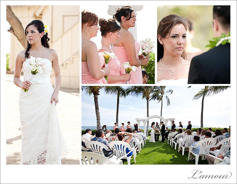 Paradise Cove Wedding Ceremony Oahu Hawaii Photographers from L'amour