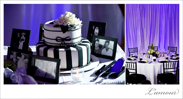 Black and White wedding theme and wedding cake