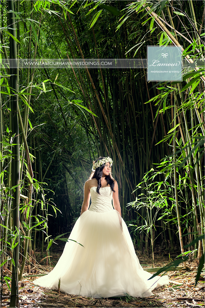 Hawaii Destination Wedding on Oahu with photo by L'Amour Photography and Video. 