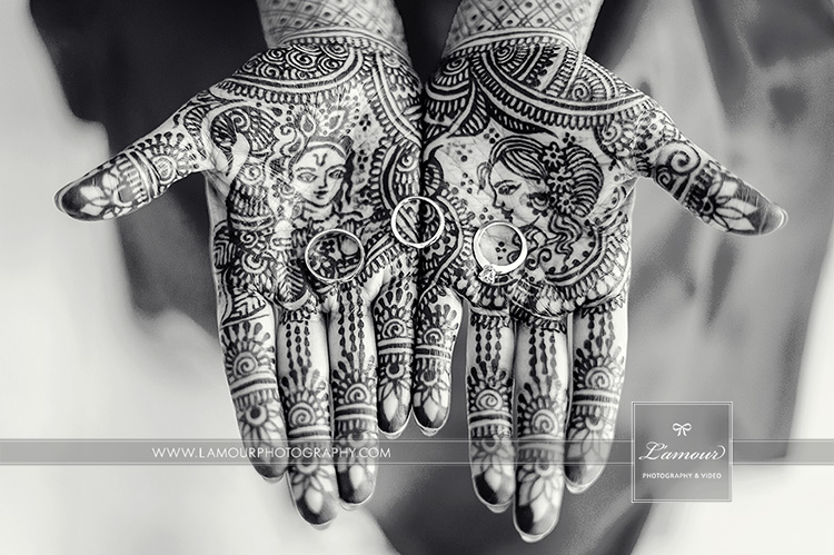 Hawaii wedding bride mehndi hands indian