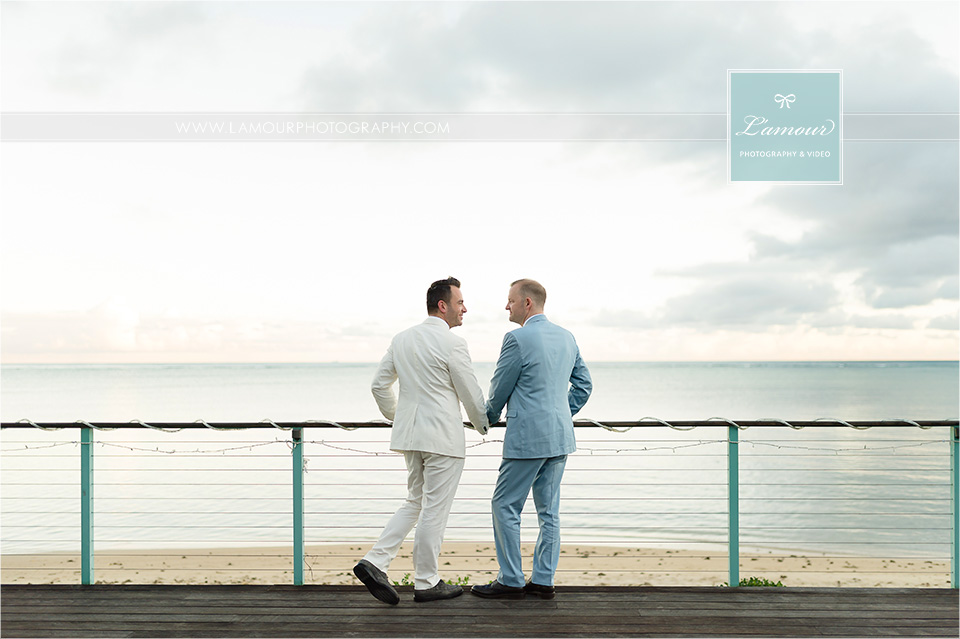 Hawaii Same Sex Wedding photo of two grooms