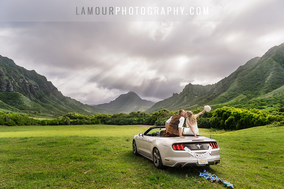 Kualoa Ranch wedding in Hawaii where Jurassic Park and Lost were filmed