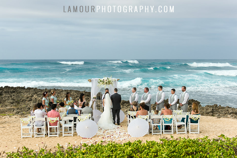 hawaii wedding ceremony on oahu at turtle bay resort