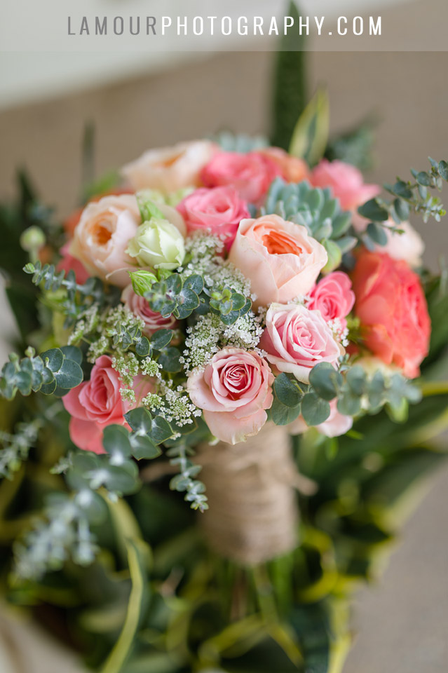 blush and pink hawaii wedding bouquet