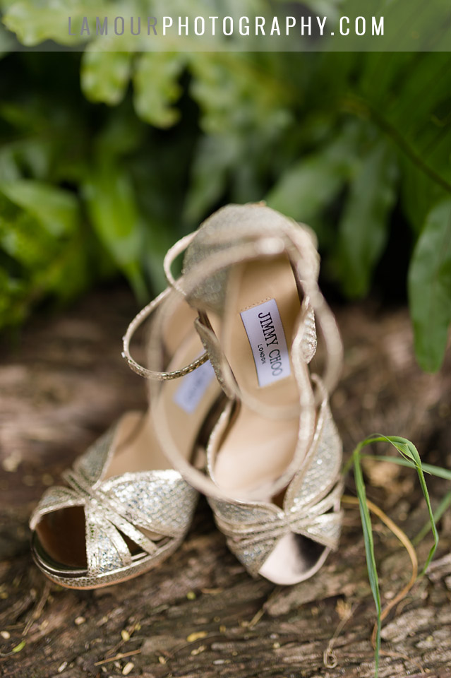 gold wedding shoes by jimmy choo in hawaii