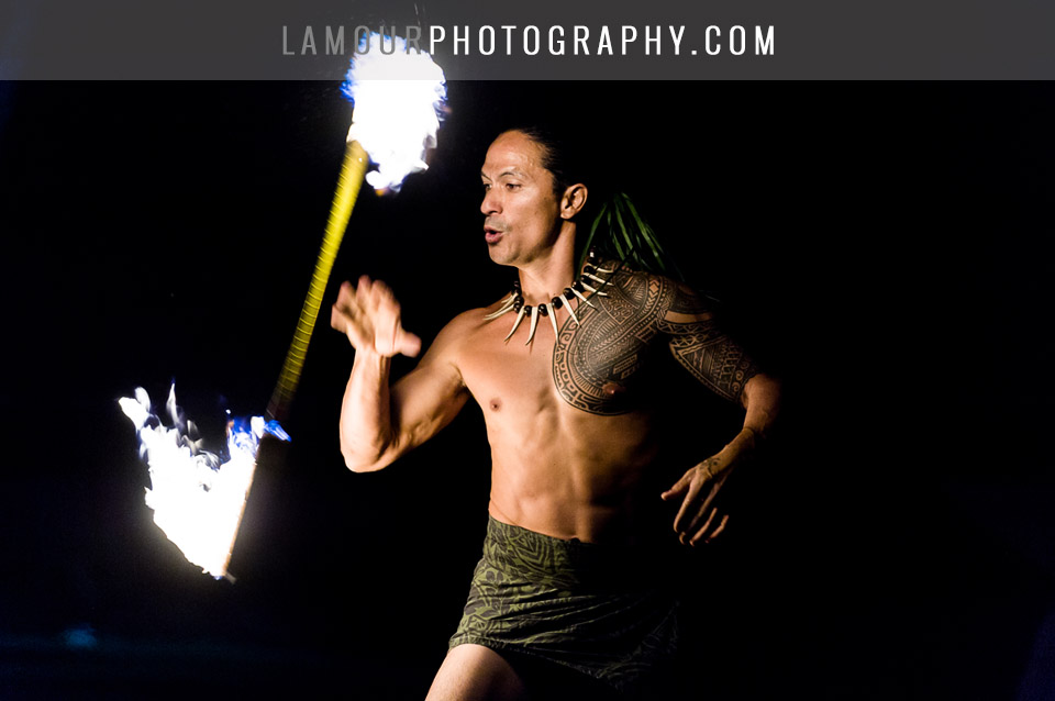 fire dancer for destination hawaii wedding