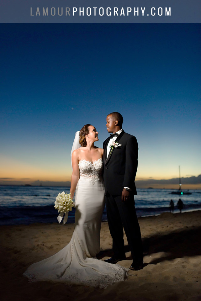 sunset wedding photographers in hawaii on oahu