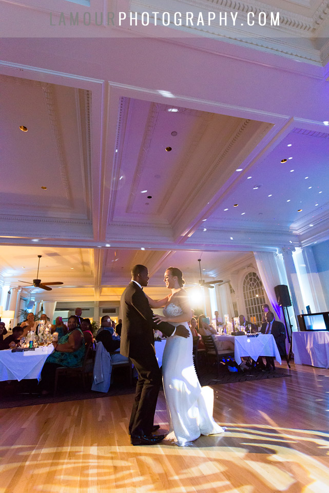 led reception lighting at hawaii wedding ballroom
