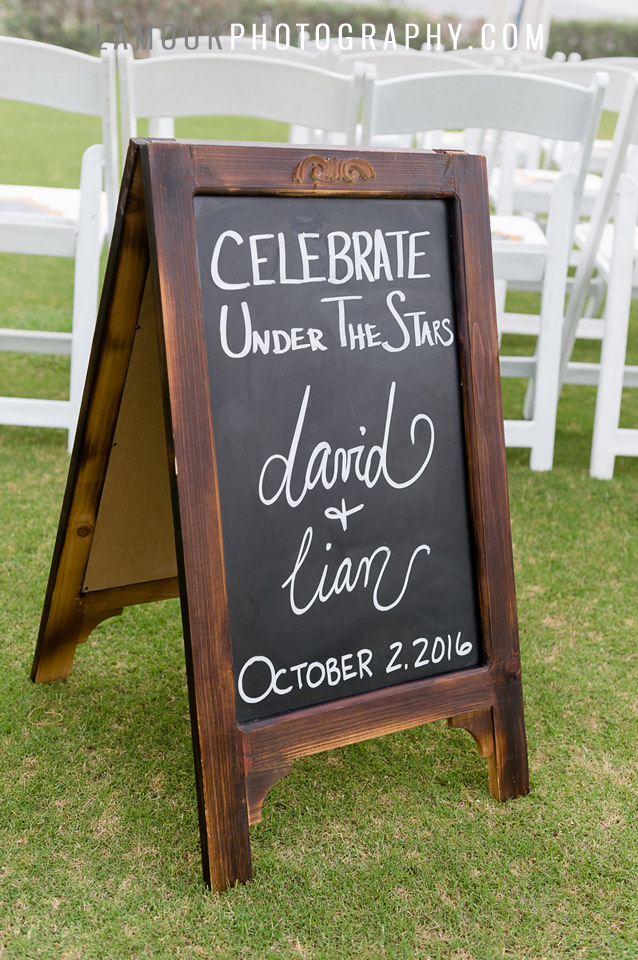 chalkboard wedding ceremony sign for maui wedding